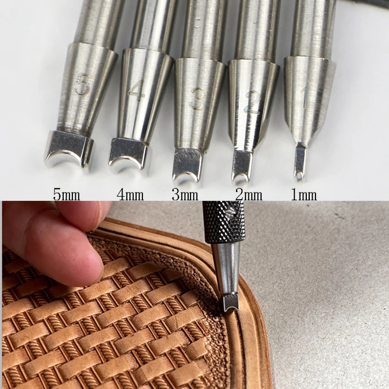 Leathercraft Carving Tool Edge Beader and Double Line for Carving Swivel Knives Leather Tool