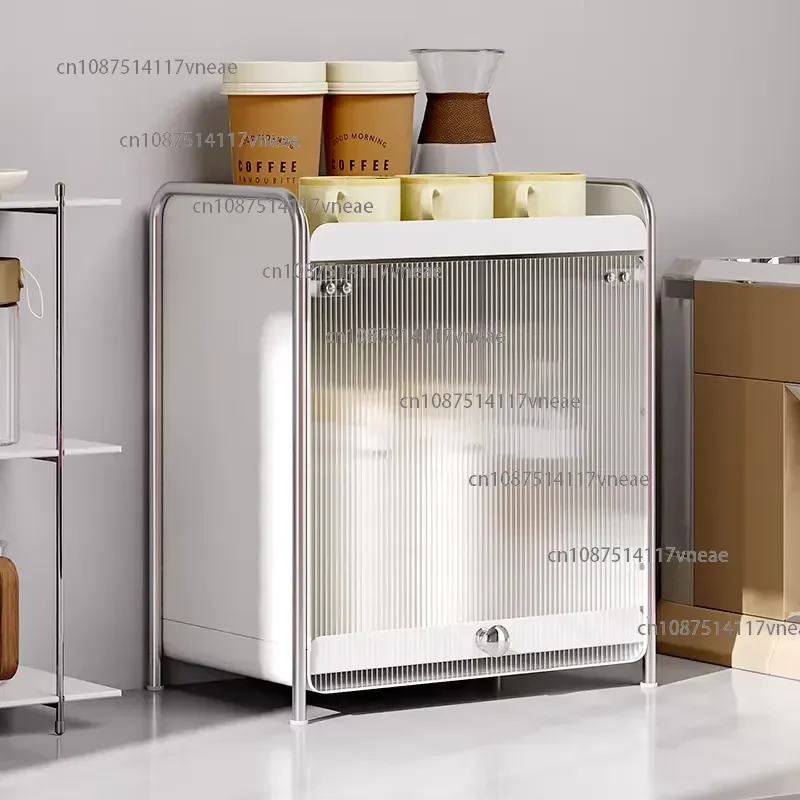 Desktop Cup Dustproof Storage Cabinet Cosmetic Kitchen Seasoning Storage Rack