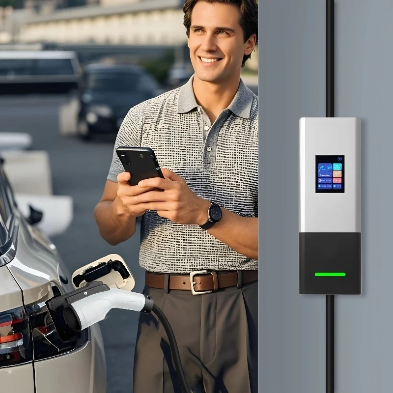 

Зарядное устройство для электромобилей уровня 2, 16А, мобильная зарядная станция переменного тока с Wi-Fi и приложением, модель C20, для дома и путешествий