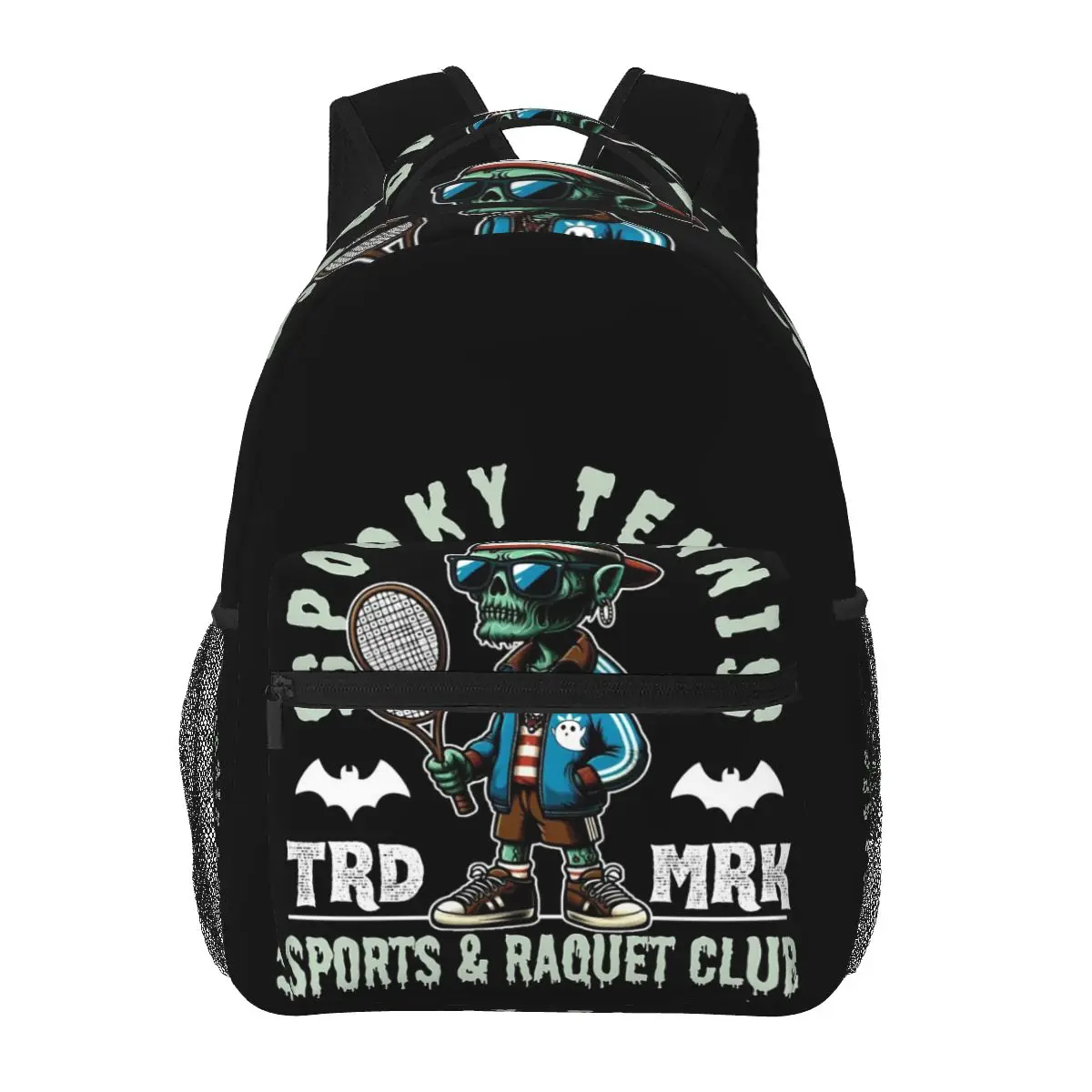 

Spooky Tennis Sports And Raquet Club Backpacks Boys Girls Bookbag Students School Bags Kids Rucksack Shoulder Bag Large Capacity