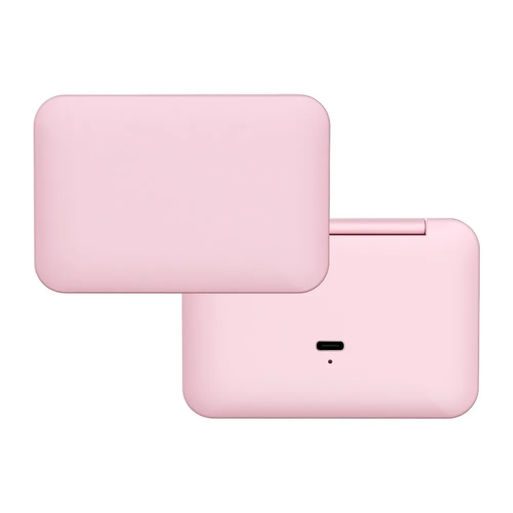 Mini miroir de maquillage pliant, loupe Portable, lumière LED, miroir de bureau, écran tactile, miroirs de vanité esthétiques à intensité variable