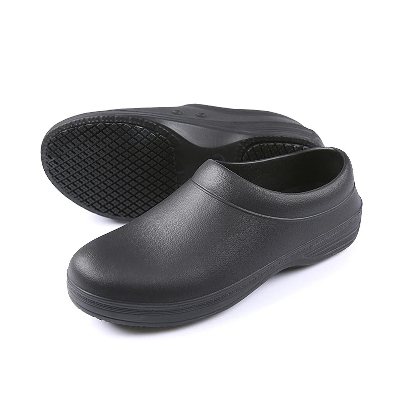 plus size mens casual non-slip chef shoes slip-on lazy shoe kitchen hotel worker loafers summer cook work slippers mans footwear