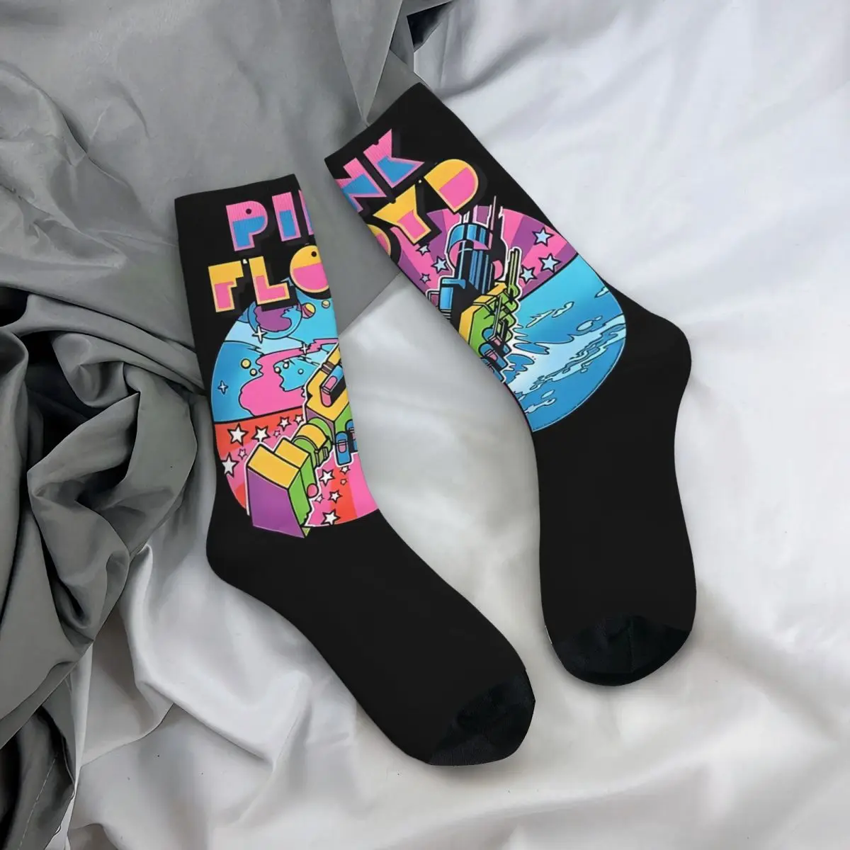 Pinks Cool Floyded Men and Women printing Socks,Motion Applicable throughout the year Dressing Gift