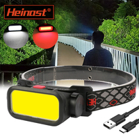 New COB LED Headlights Outdoor Household Portable Headlamp with Built-in 1200mAh Battery Flashlight USB Rechargeable Head Lamp