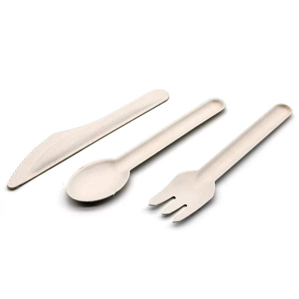 DECODEKO-Cubiertos desechables bastones, tenedores, cucharas y cuchillos, Cubiertos desechables, Cubiertos bastones 16cm
