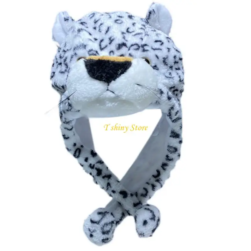 N58F Outdoor Warm Plush Animal Beanie Hat Cosplay Costume Multiple Styles Hats