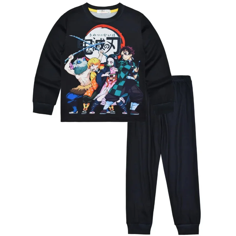 Demon Slayer Children Pajamas Boys Clothes Pants Set Cartoon Sleepwear Kids Pajamas for Girls Toddler Baby Outfits Pyjama