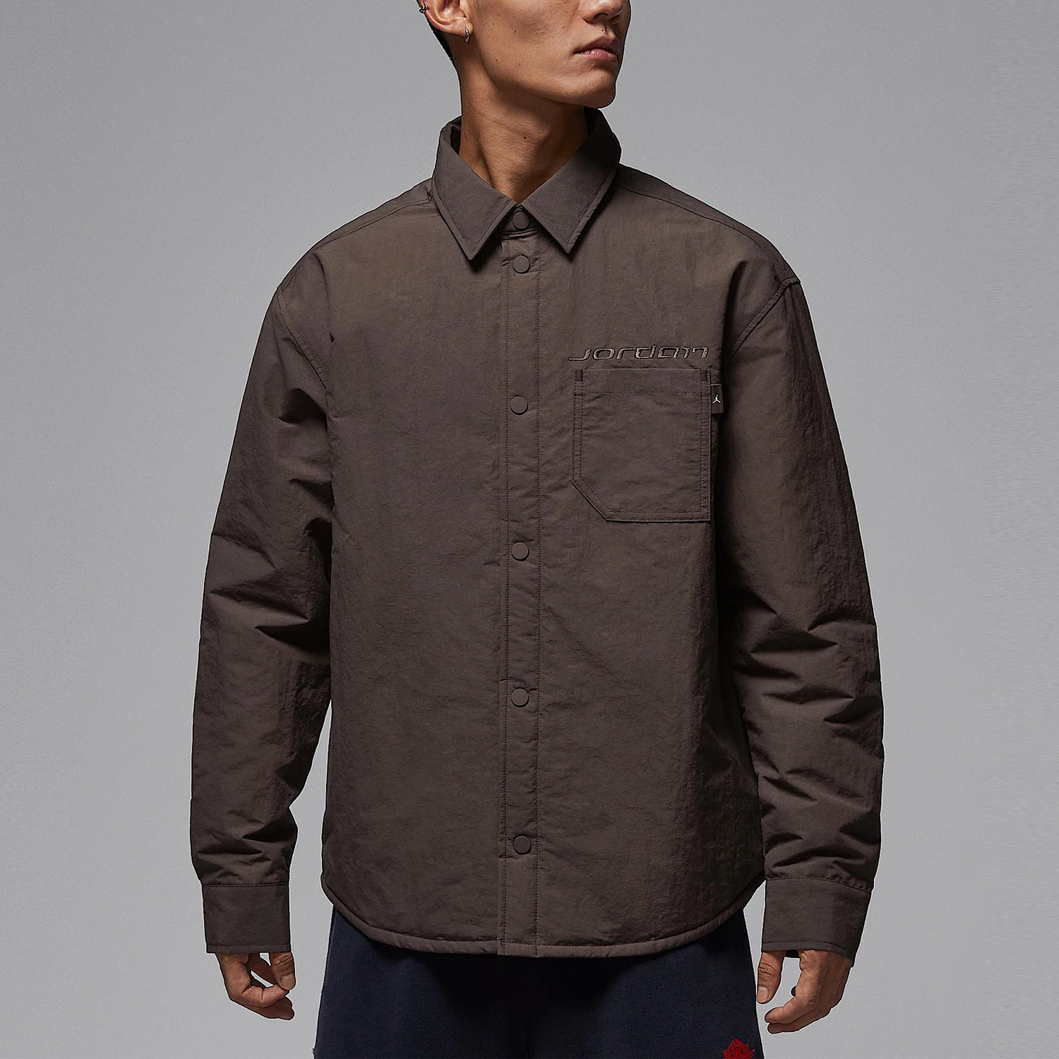 

Оригинальная мужская рубашка Nike Air Jordan с длинными рукавами и воротником в стиле ретро IM9720-237