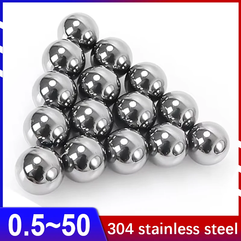 

304 Stainless Steel Beads Ball High Precision Bearings Roller Beads Smooth Solid Ball 440C/316 Slingshot Ammo Dia 0.5mm 1mm~30mm