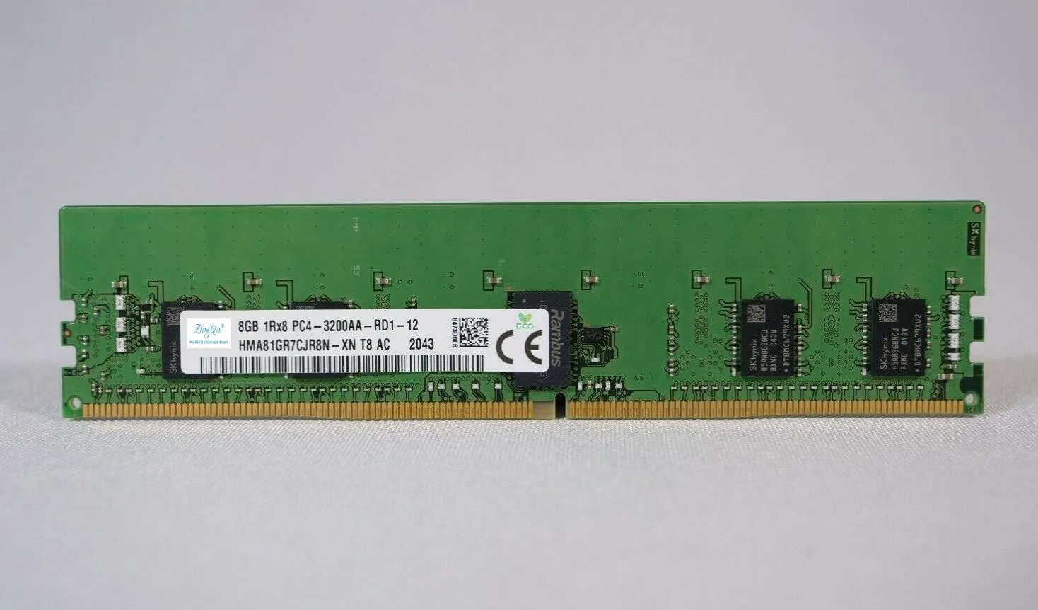 

For 8G 1RX8 PC4-3200AA-RD1-12-DC1 DDR4 ECC REG