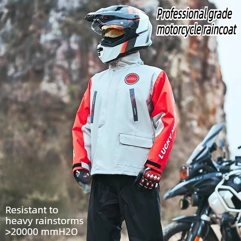 

Мотоциклетный дождевик и брюки для мужчин, комплект для езды на мотоцикле, непромокаемая одежда для райдеров, защита от ливня, дождевик