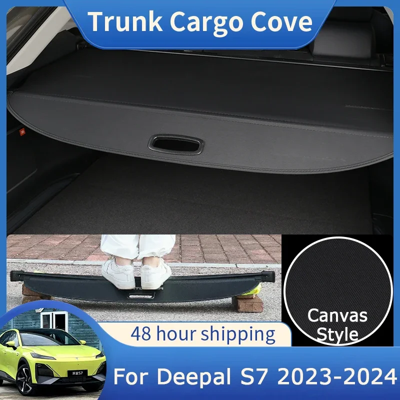 For Deepal S7 2023 2024 Car Rear Trunk Cargo Cover Curtain Cargos Anti-peeping Luggage Storage Curtains Shield Auto Accessories