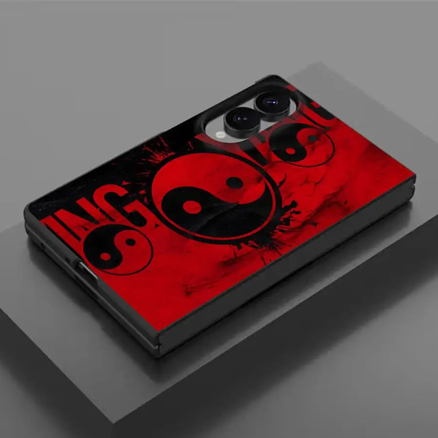 Luxury Phone Cover Case for Samsung Galaxy ZFold Wide Z Fold 8 ZFold8 Z Fold8 Wide Yin Yang Tai Chi Bagua