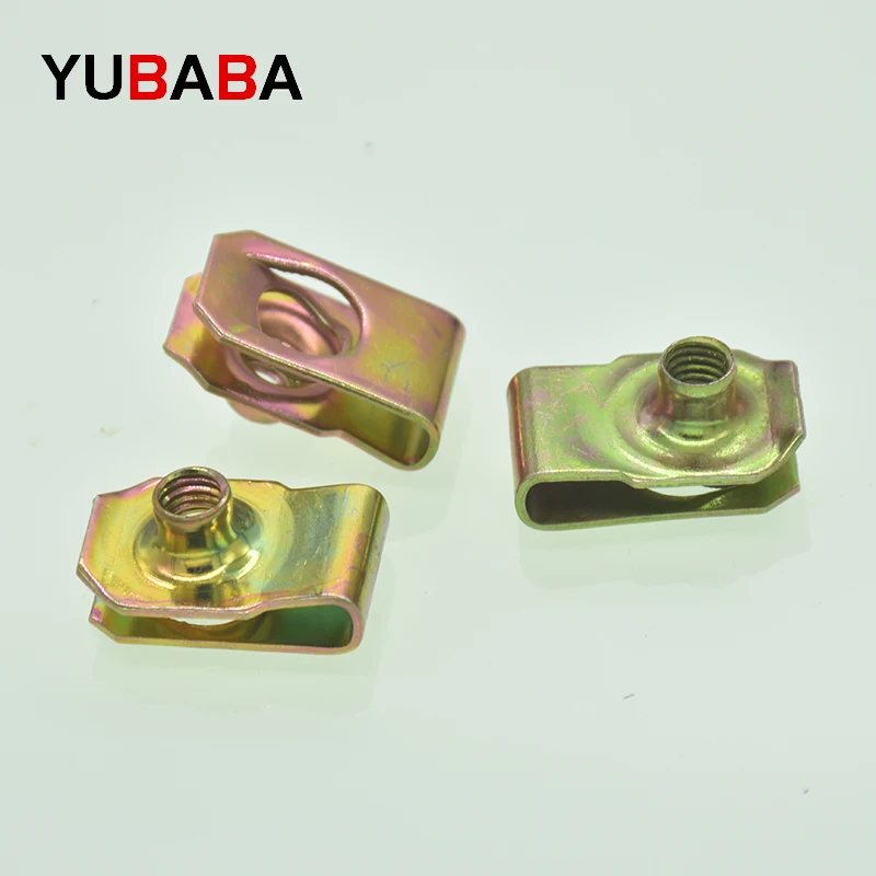 Q312 Spring Nuts M4 M5 M6 M8 M10 U-Type Fasteners Nut with Thread  Reed-Nuts for Car Motorcycle ATV