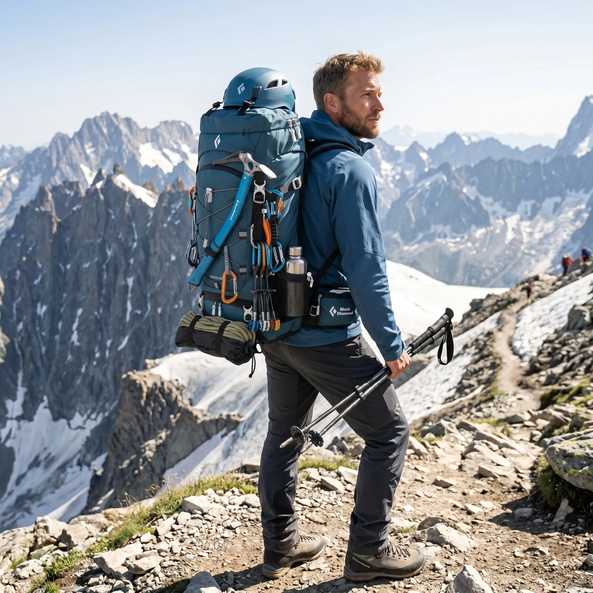 Black Diamond Multifunktionale Bergsteigertasche 48L Große Kapazität Reise-Bergsteigertasche Wasserdicht – Detail 9