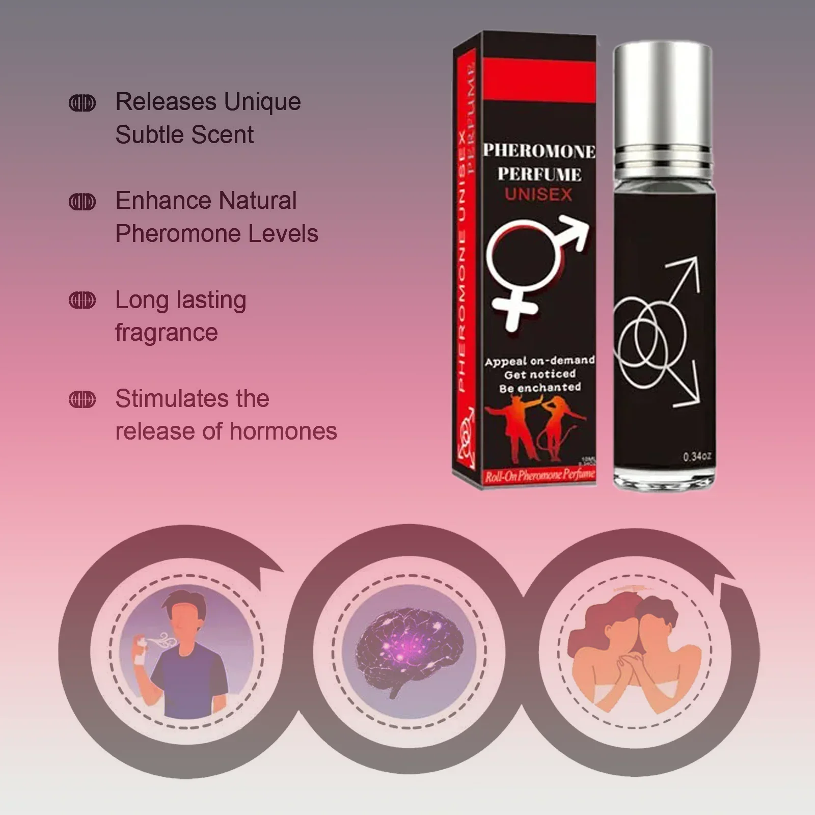 Novo perfume de feromônio sexual parceiro íntimo estimula flertando perfume encantador óleo essencial perfume não pode ser recheio