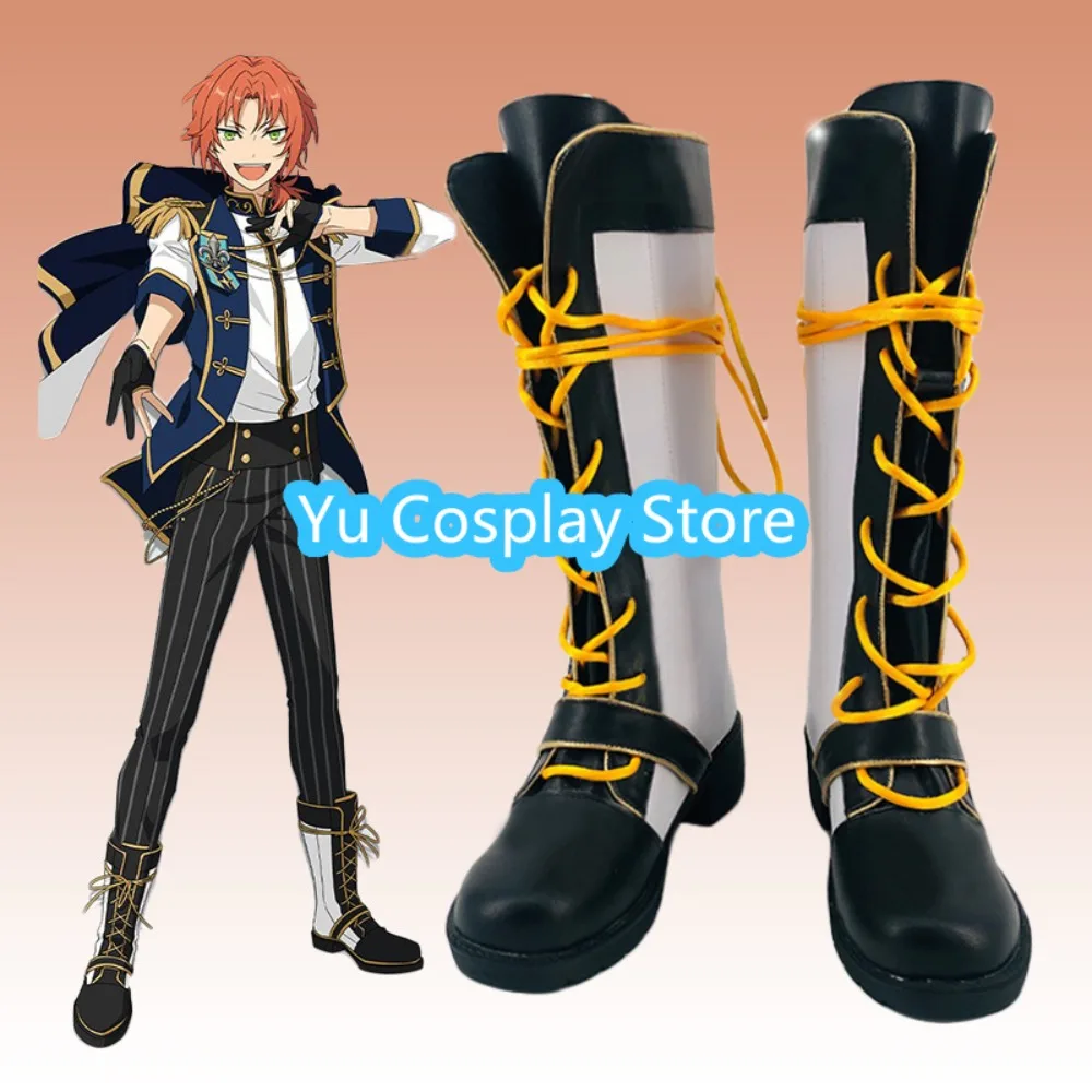 

Yu Cosplay Store Ensemble Stars!! Leo Tsukinaga Cosplay Shoes Anime Cosplay Shoes Boots Halloween Costumes Props