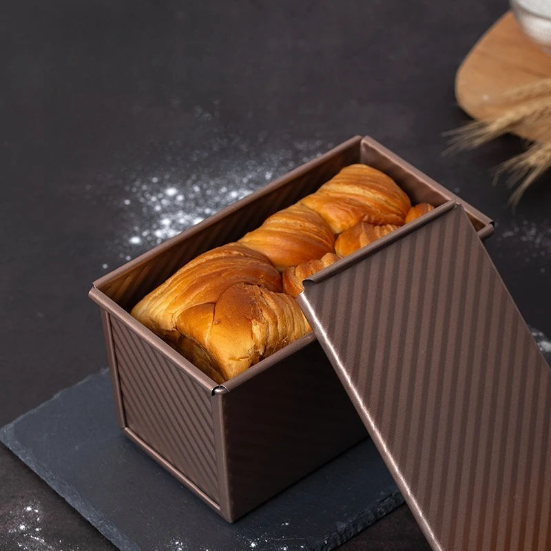 

Carbon Steel Corrugated Non Stick Bread Toast Box Mold Household Oven Baking Tool Kitchen Tool