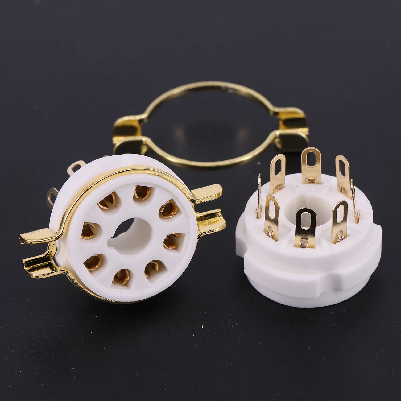 1PC 8Pin Tube Socket Ceramic Valve Base Chassis Mount For KT88 EL34 6L6 6V6 5AR4 6550 6CA7 KT66 6SL7 6SN7 Tube Audio HIFI DIY