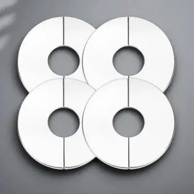 4 قطعة لوحات شعار مستديرة سبليت شفة يغطي للاستحمام السباكة الشفاه ثقوب الحائط الديكور والحماية