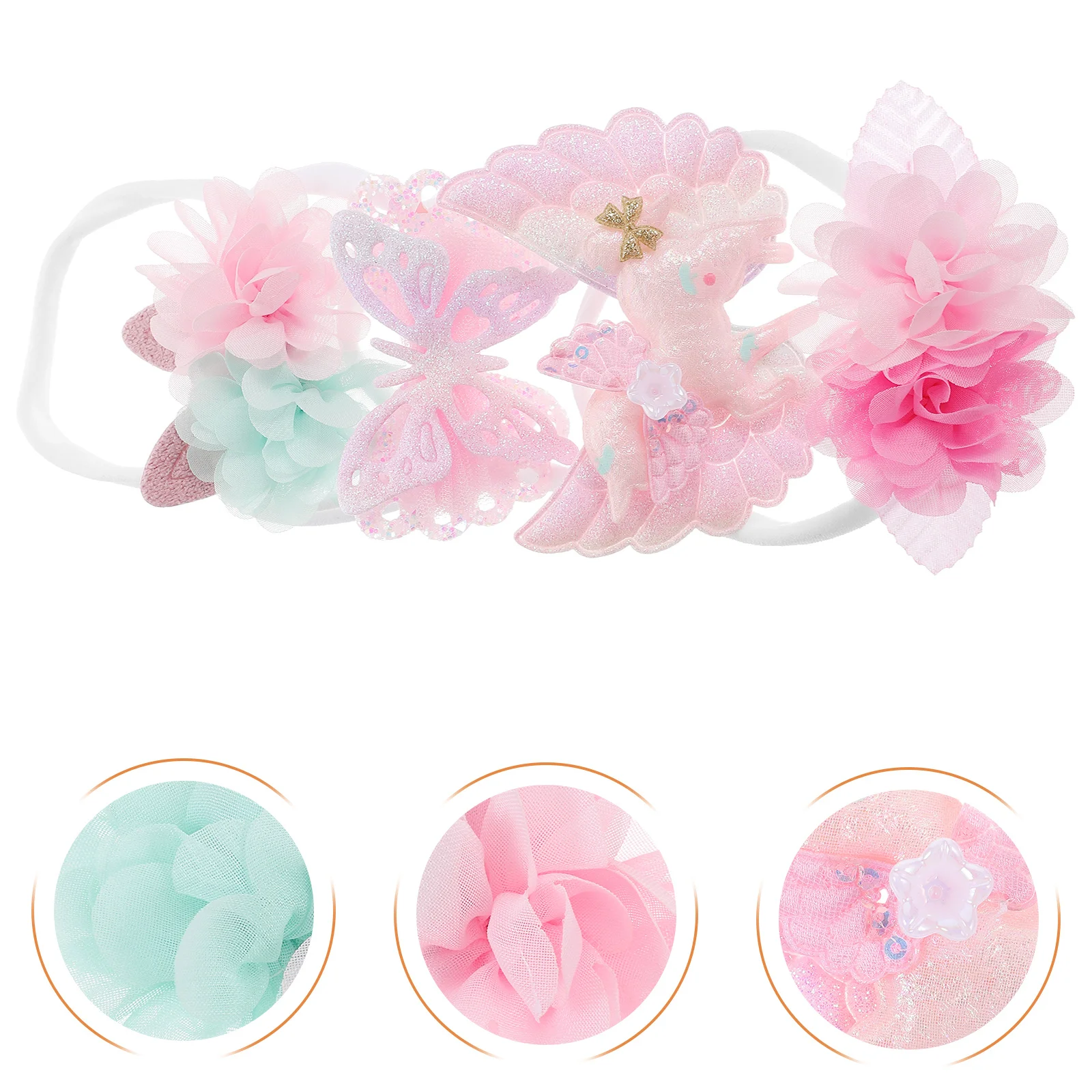 

1Set Easter Headband Bunny Ear Unicorn Wing Butterfly Decorative Headband Lightweight Cute Hair Accessories for Easter