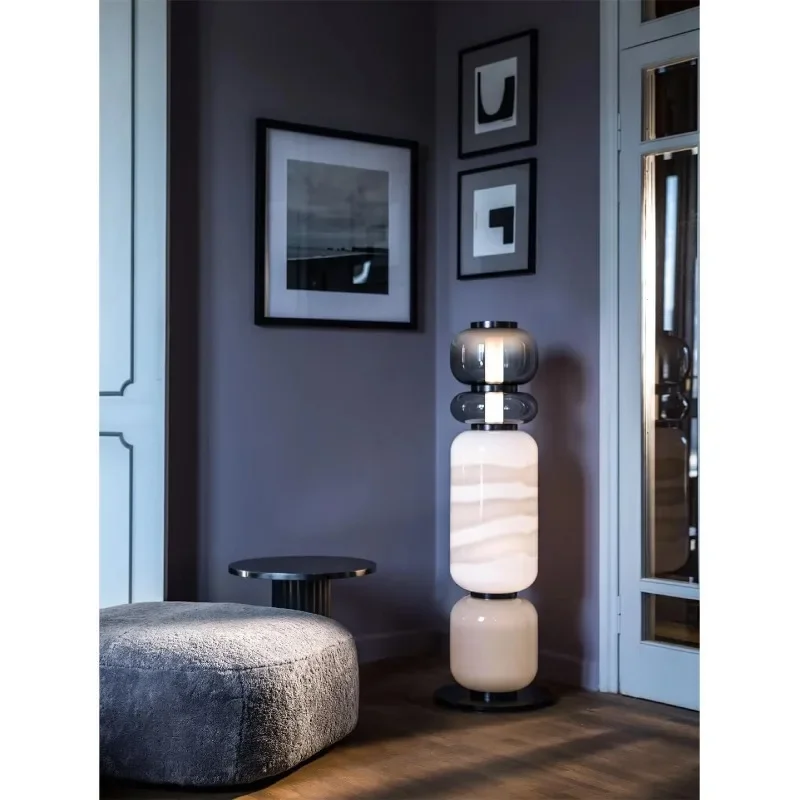 

Exhibition hall glass floor lamp model room decoration designer living room