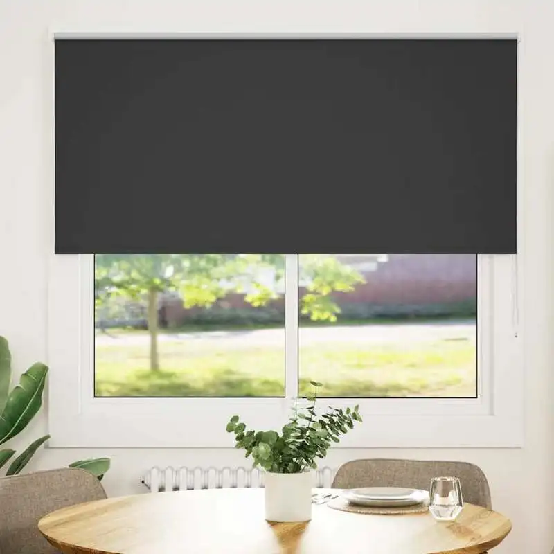 Store enrouleur occultant noir, tissu facile à nettoyer, texture de qualité, tirage fluide pour chambre, salon, bureau, 160 x 175 cm, largeur du tissu 156,6 cm