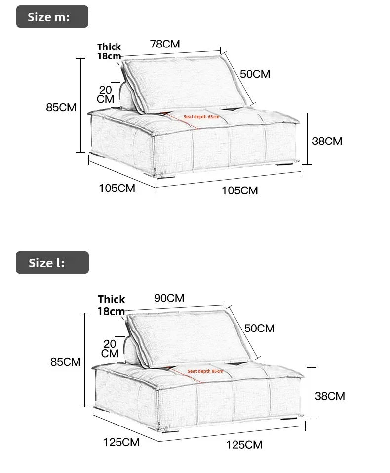 أريكة بيدمونت، مجموعة وحدة غرفة المعيشة، قماش لورانس إيطالي، كتلة توفو الشنيل #6