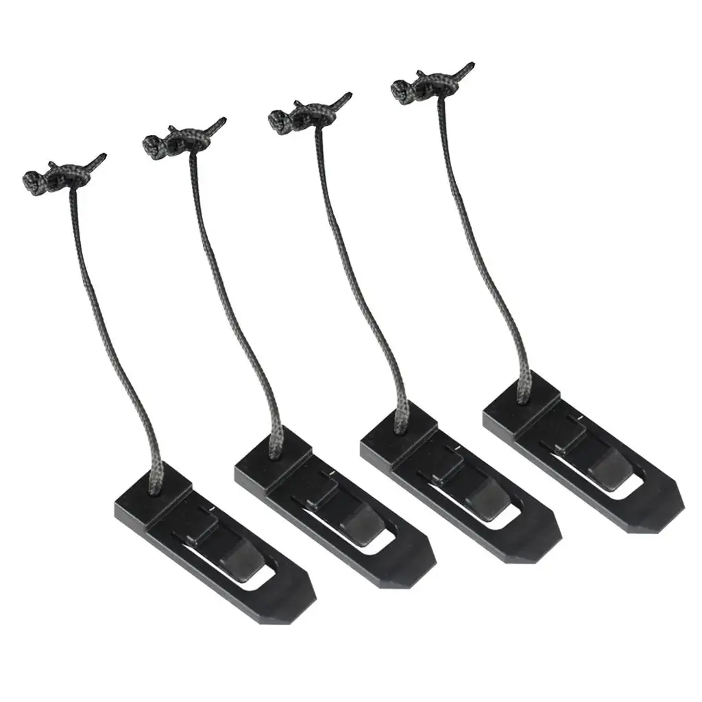 4 Pieces Surfboard Surfing Clip Skeg Buckle Accessaries Black