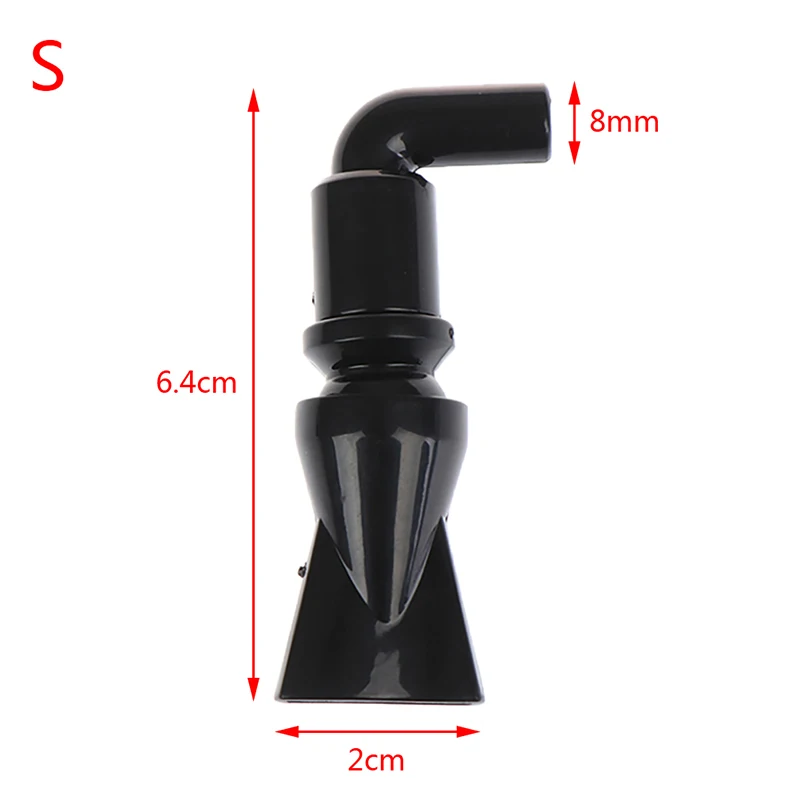 1pc Black Aquarium Tank Pump Duckbill Water Outlet Nozzle Duckbilled Return Pipe Fitting Size S/M/L