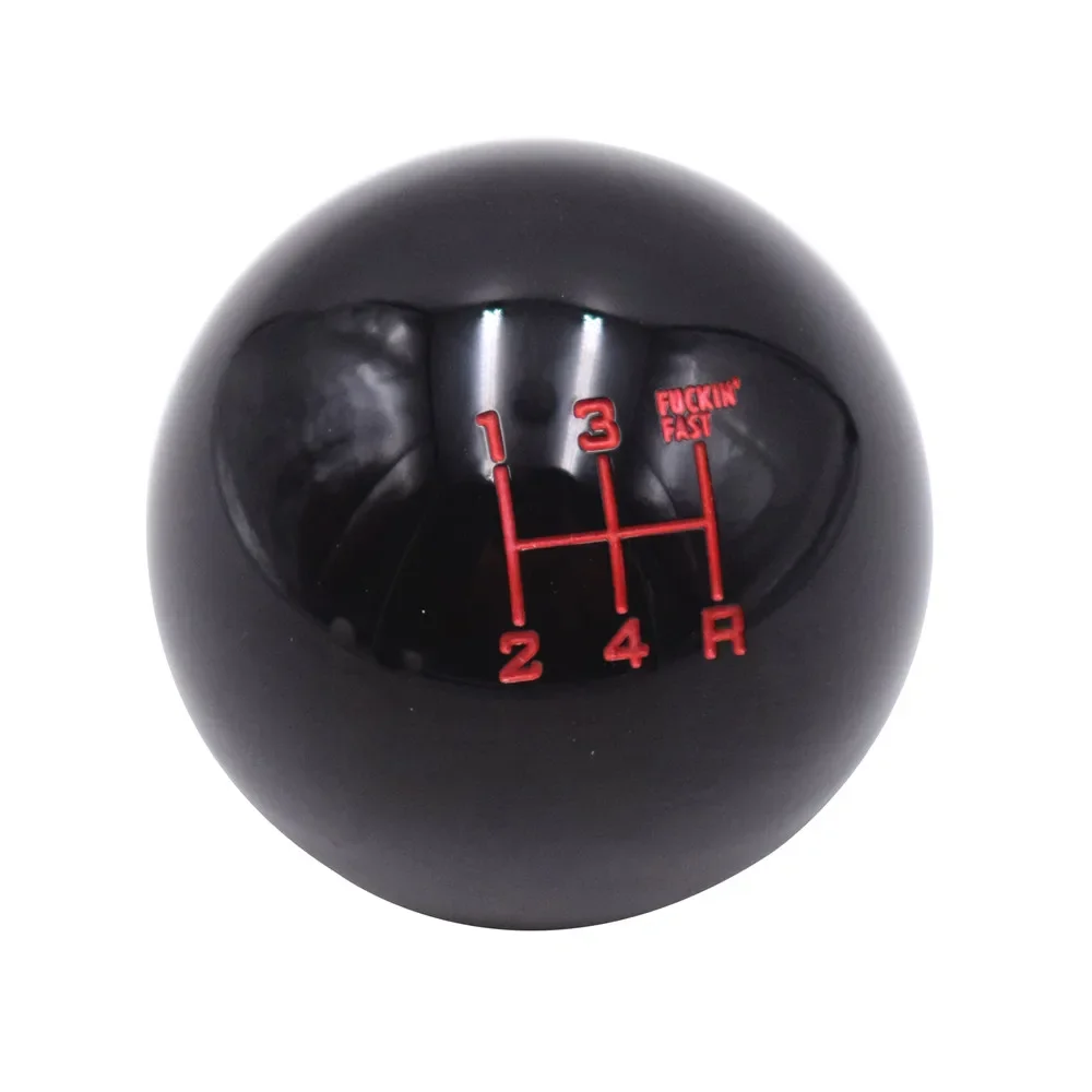 

Universal Fast M10X1.25 Thread 5/6 Speed Round Gear Shift Knob Shifter Lever Head