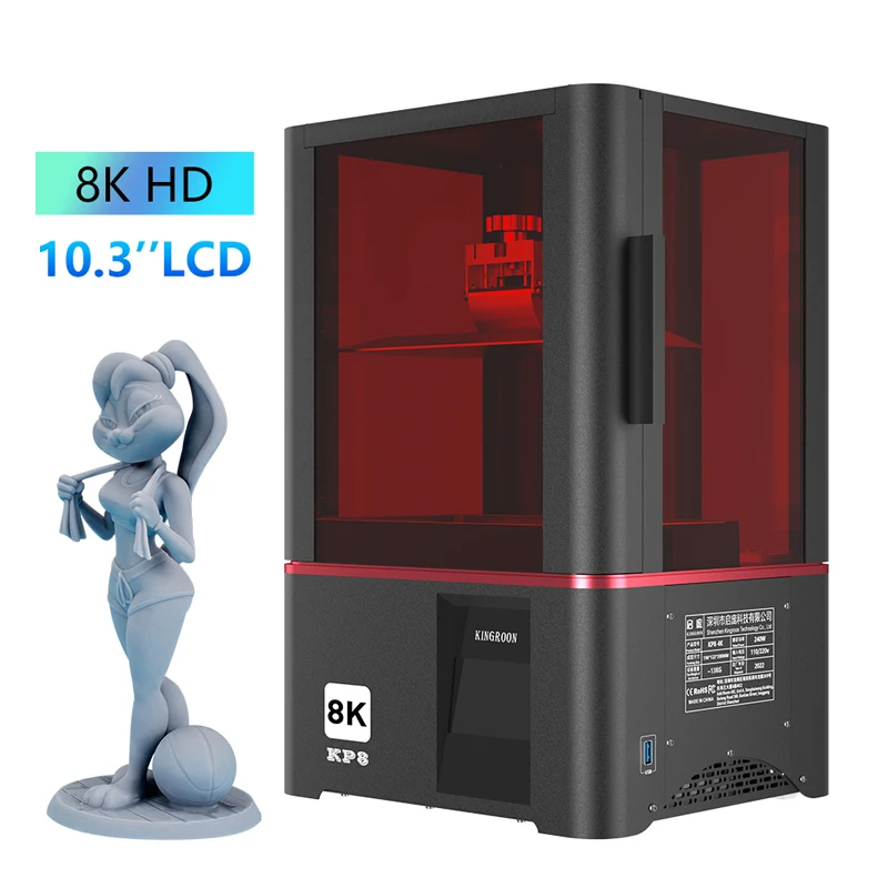 Kingroon KP8 8K LCD 3d Printer Large Build Size 3d Printer Resin for jewelry kids