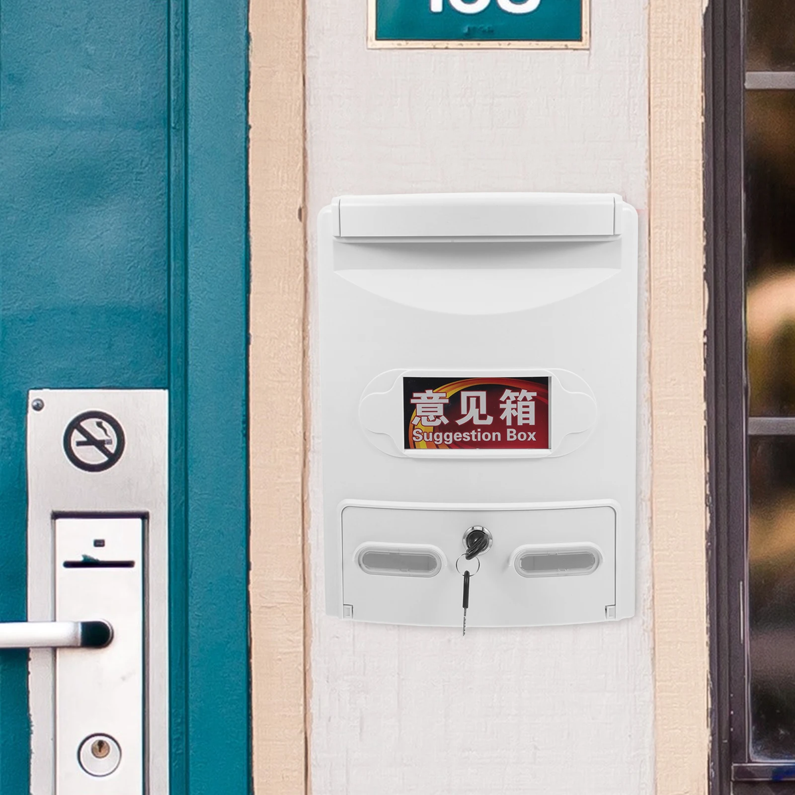 

Wall-Mounted Suggestion Box Secure Lock Easy Installation Stylish Drop Slot Donation Ballot Mail Safe