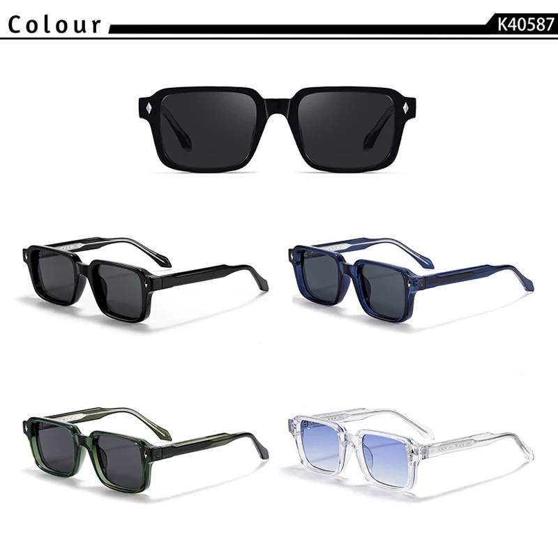 CATERSIDE Vintage Herren Quadratische Sonnenbrille Marke Design Tempel Tipps Sonnenbrille Damen Outdoor Reise Party Brillen UV400 – Detail 3