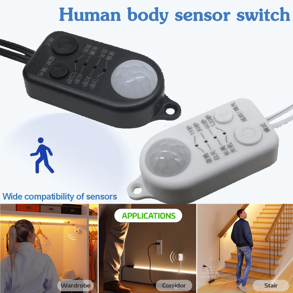 DC 5V-24V USB DC PIR Motion Sensor Timer Infrared Human Motion Sensor Infrared Detector Switch For LED Lamp Light Stair Corridor