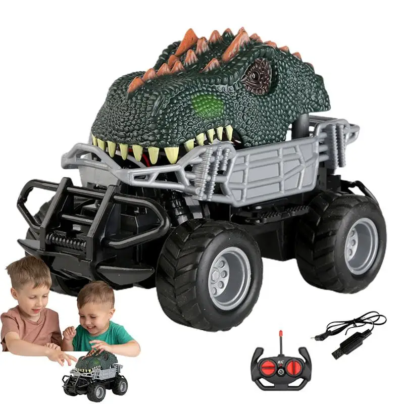 Dinosaur Remote Control Car All Terrain RC Car With Light Off Road Racing Car Toy Truck Electric Car Toy For Kids Girls