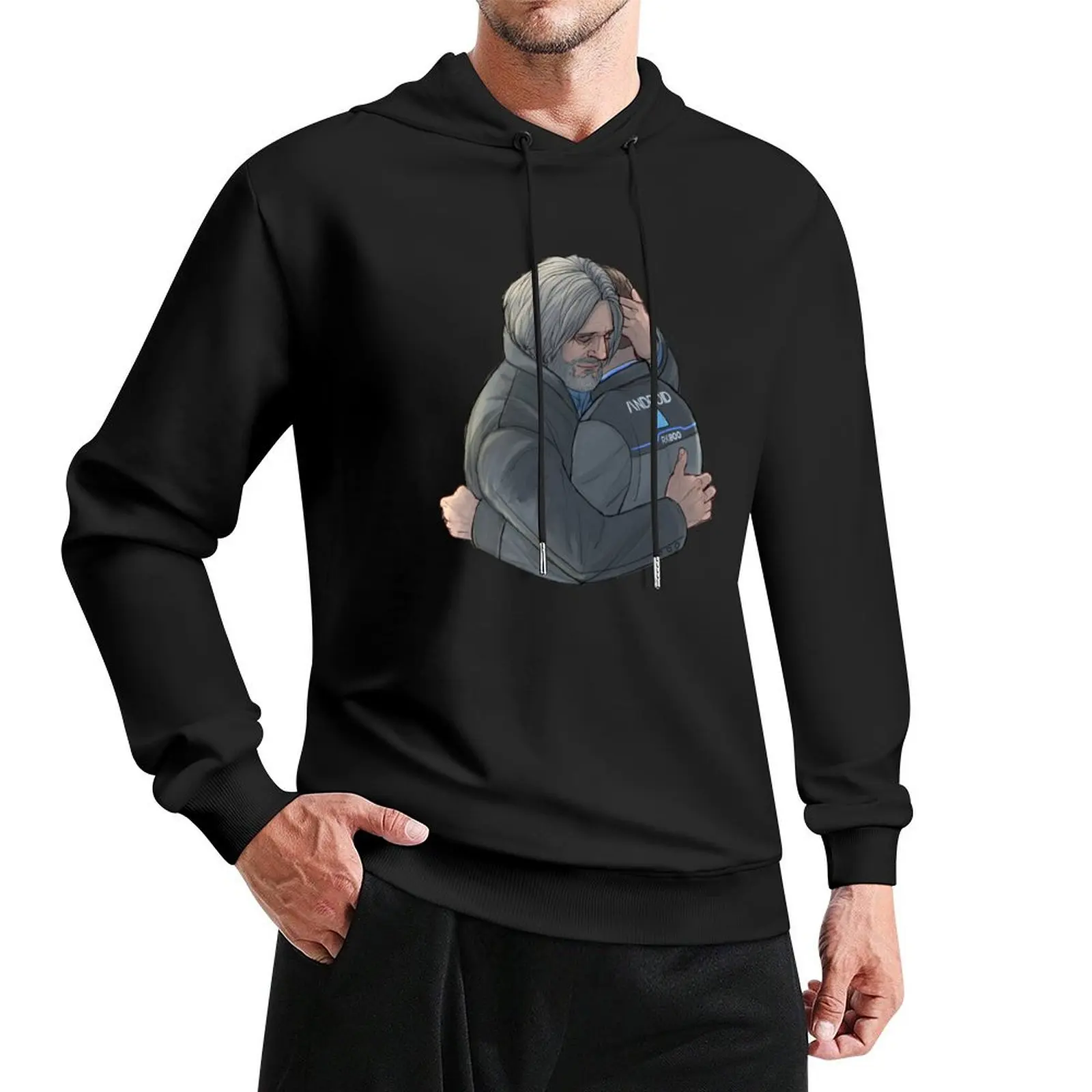 Hank and Connor hug Pullover Hoodie men's clothing new features of hoodies & sweatshirts