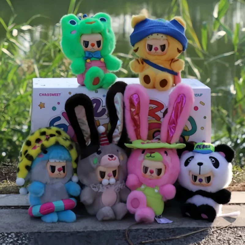 

Новинка 2025, Chaosweet Rebel Bear, серия Sweet Zoo, модная слепая коробка, игрушки, коллекционная кукла Kawaii, украшение для рабочего стола, загадочная коробка, подарок