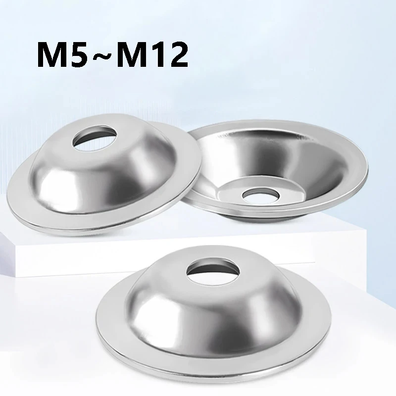 1~5Pcs 304 Stainless Steel Bowl Shaped Straw Hat Gaskets M5 M6 M8 M10 M12 Concave Convex Bowl Washer Fish Eye Washers