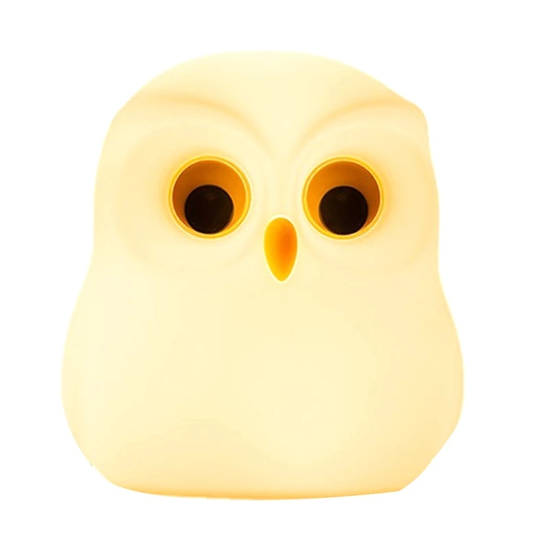 

Night Light, RGB Changing Owls Night Light, Cute Silicone Owls Nightlight For Gifts, Kawaii Bedside Lamp For Sleep Aid Durable