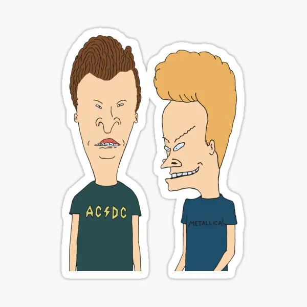 

5 шт. наклеек Beavis и Butthead для окна бампера, смешное аниме милое украшение, принт для гостиной, чемодана, автомобиля, Мультяшные украшения