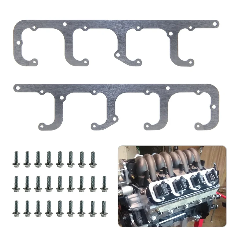 

Silver LS Aluminum Coil Brackets for D581 Square Coils 4.8 5.3 5.7 6.0 6.2 LS1 Sliver For CHEVROLET V8