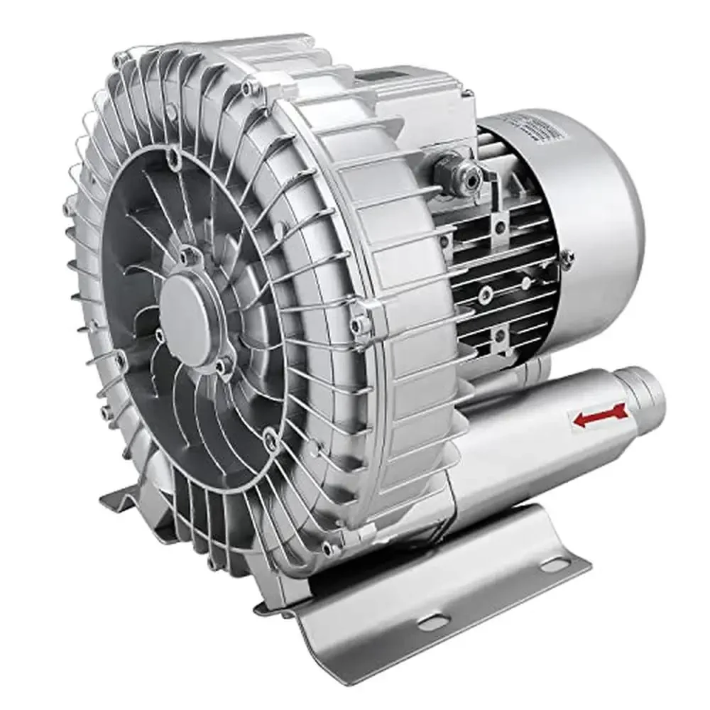 

Регенерирующий вентилятор 3/4HP 77CFM 110 В, однофазный вихревой кольцевой промышленный вакуумный насос высокого давления, аэратор для выдувания воздуха, вакуум