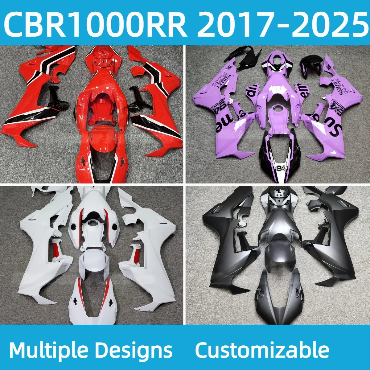 

For Honda CBR 1000RR 2017 2018 2019-2025 Fairings CBR1000RR 17-25 Motorcycle Fairing Kit ABS Plastic Injection Body Full Bodykit