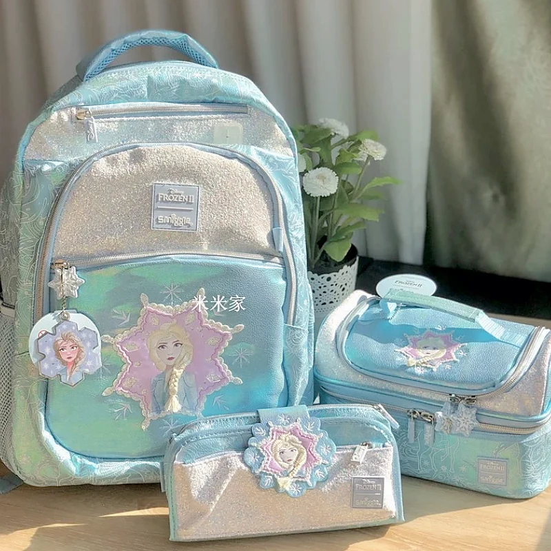 

Miniso Smiggle Frozen Princess Backpack Schoolbag Large-capacity Student Backpacks With Lunch Box Pen Box Mochila Decompression