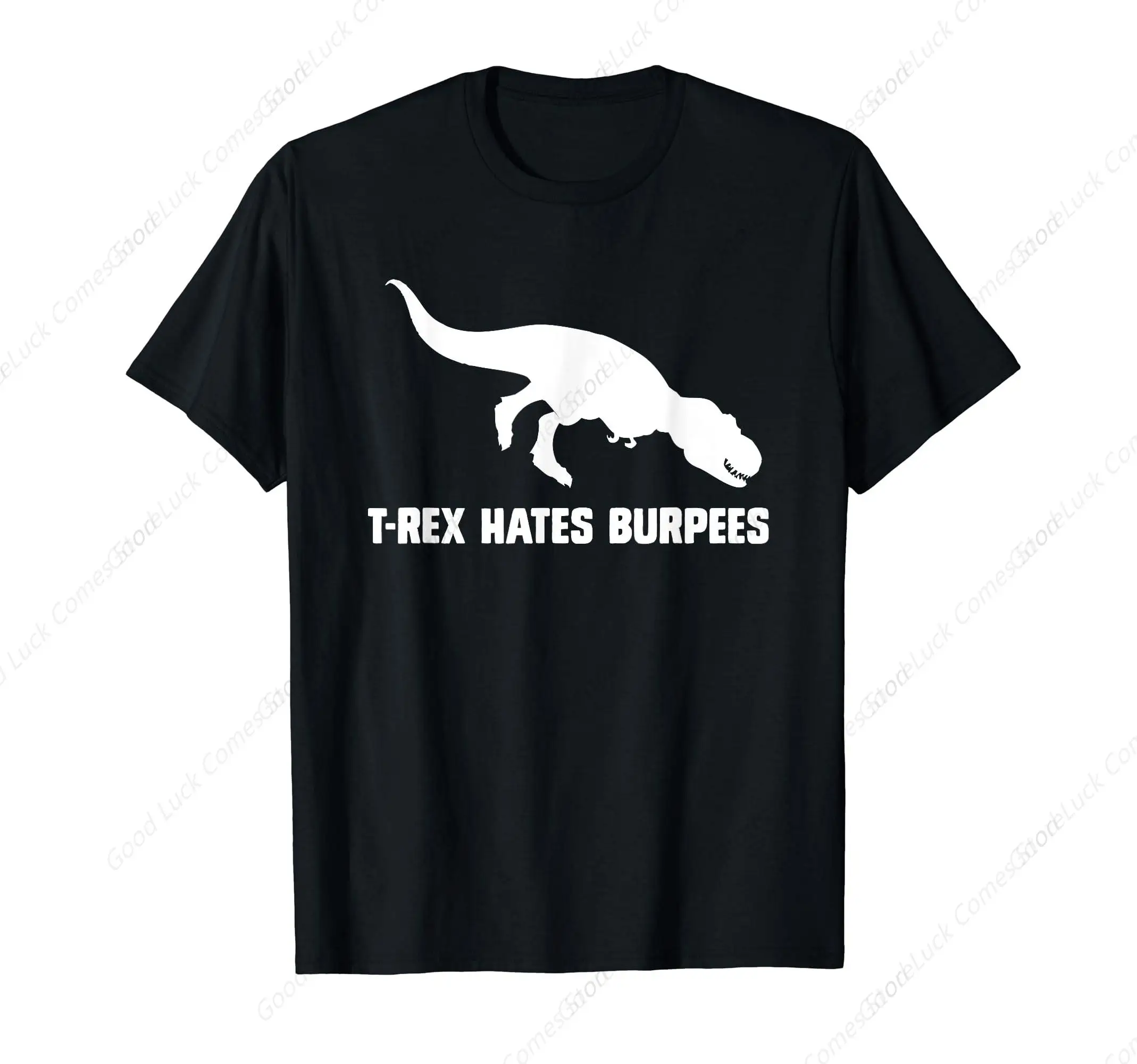 

Забавная футболка T-Rex Hates Burpees, модные футболки с короткими рукавами, уличная одежда большого размера, унисекс