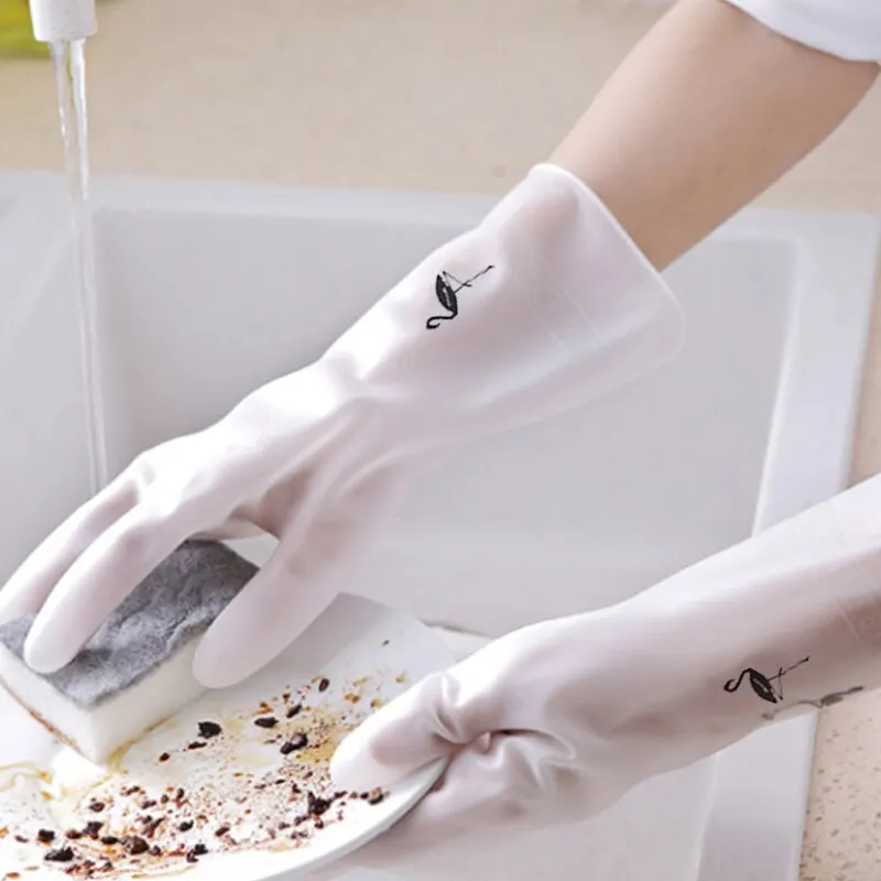 Waterproof Housework Cleaning Gloves Kitchen Cleaning Latex Laundry Dishwashing Gloves Wear Resistant Rubber Gloves