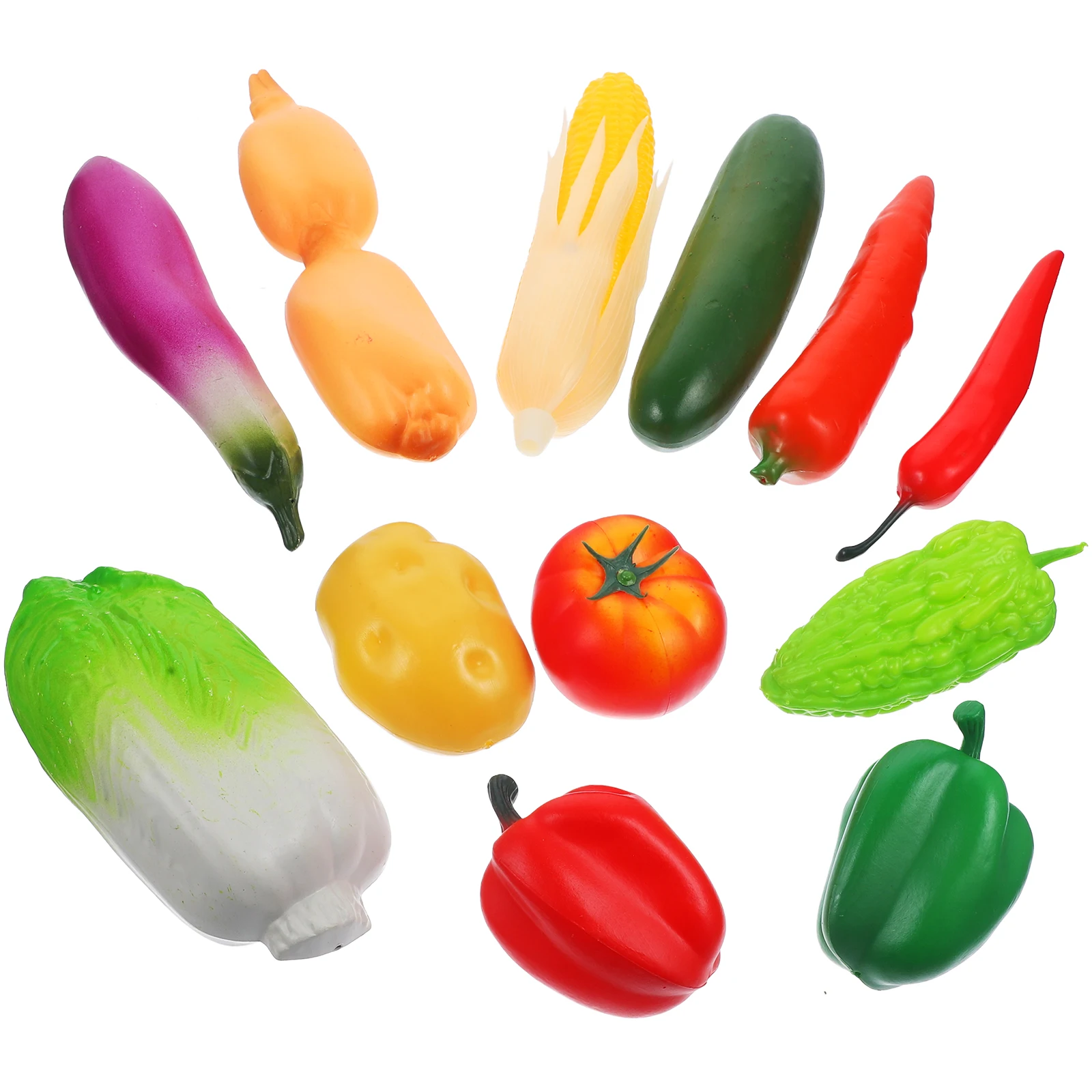 

12pcs Lifelike Artificial Models Plastic Food Props For Kitchen Decoration Restaurant Display School Decorative Vegetable
