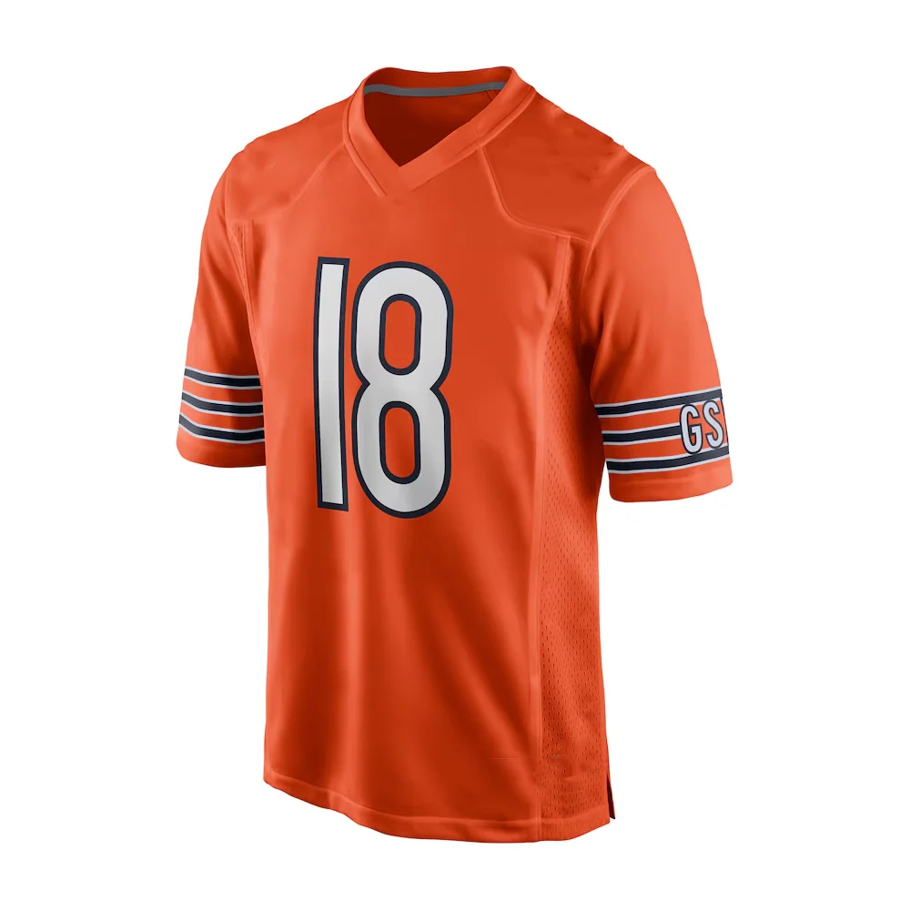 24-25 Summer Adult Chicago American Football Jersey Rugby Jersey Sportswear Training Jersey Bears /Caleb 18 Number T-shirt