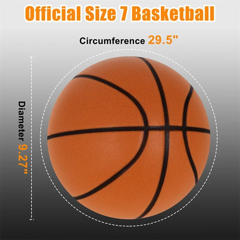 

Diameter 24cm Silent Basketball Indoor Practice High Density Soft Mute Bouncing Foam Ball Bounce Quiet Soft Basketball No Noise